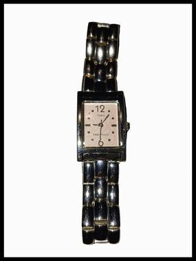 Timex Essentials Watch Womens Stainless Steel Band Silver Tone Pink -New Battery